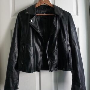 Bagatelle Women's Faux Cropped Leather Jacket